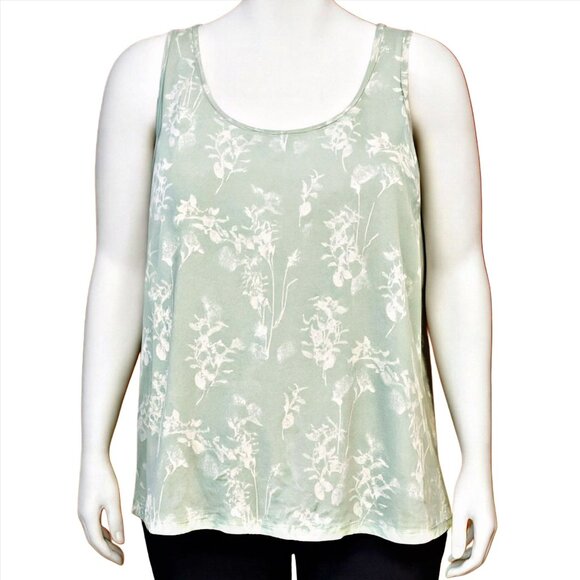 Chico's Floral Tank Top Basic Knit Blouse The Touch of Cool Polished Pullover - Picture 4 of 11